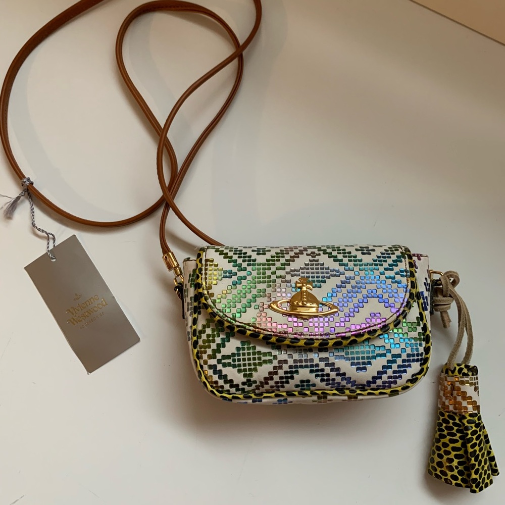 NWT AW 2010 RARE Vivienne Westwood VINTAGE CROSSBODY RAINBOW BAG COLLECTOR